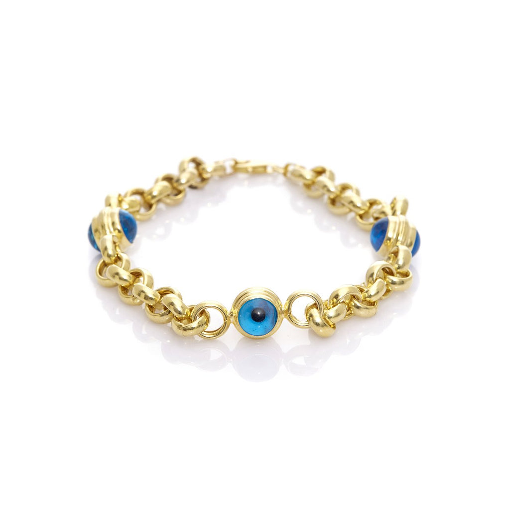 Thick Chained Evil Eye Bracelet
