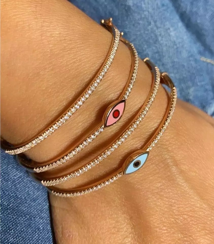 Enamel Evil Eye Bracelets