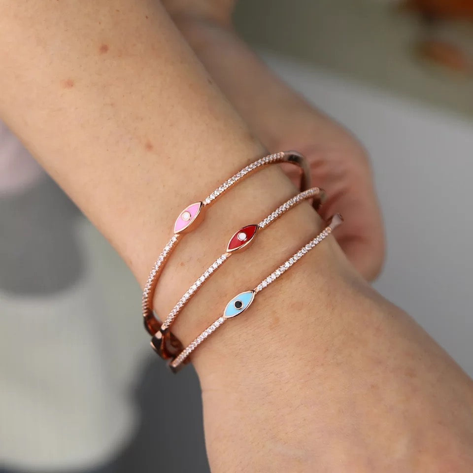 Enamel Evil Eye Bracelets